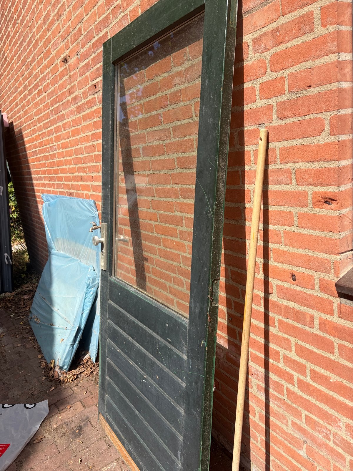 Gebruikte houten buitendeuren 201,5x92,5, Doe-het-zelf en Verbouw, Deuren en Horren, Ophalen, Gebruikt, 80 tot 100 cm, Buitendeur