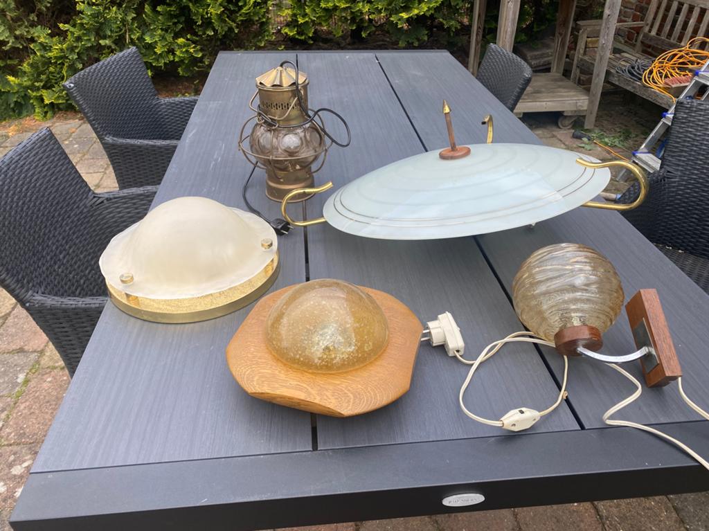 Partij retro vintage lampen 20,00 per stuk, Ophalen, Zo goed als nieuw