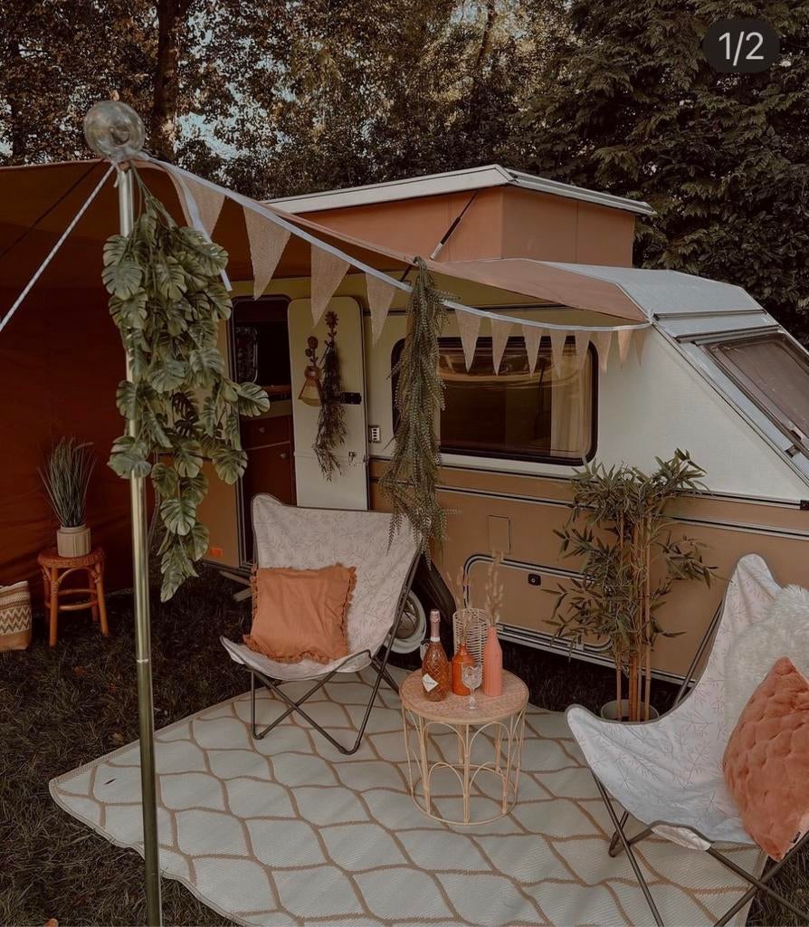 Vintage KIP Kompakt caravan hefdak zomergeluk ibiza style, Caravans en Kamperen, Tot en met 2, ., Overige, .