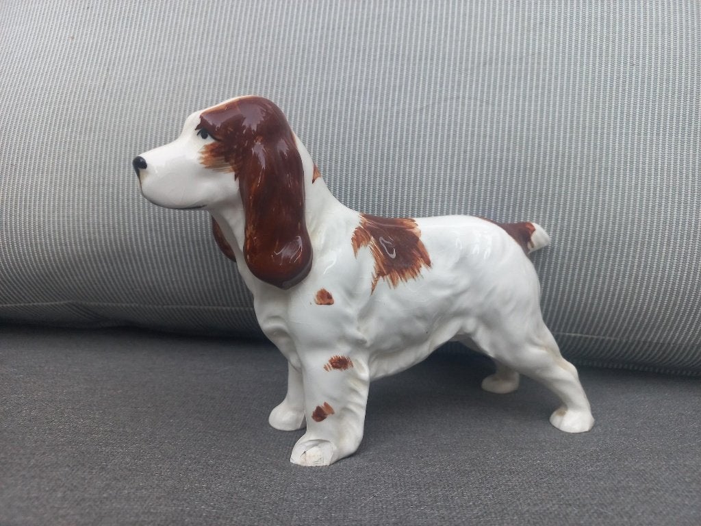 Vintage beeldje hond cocker spaniel, Ophalen of Verzenden, Gebruikt