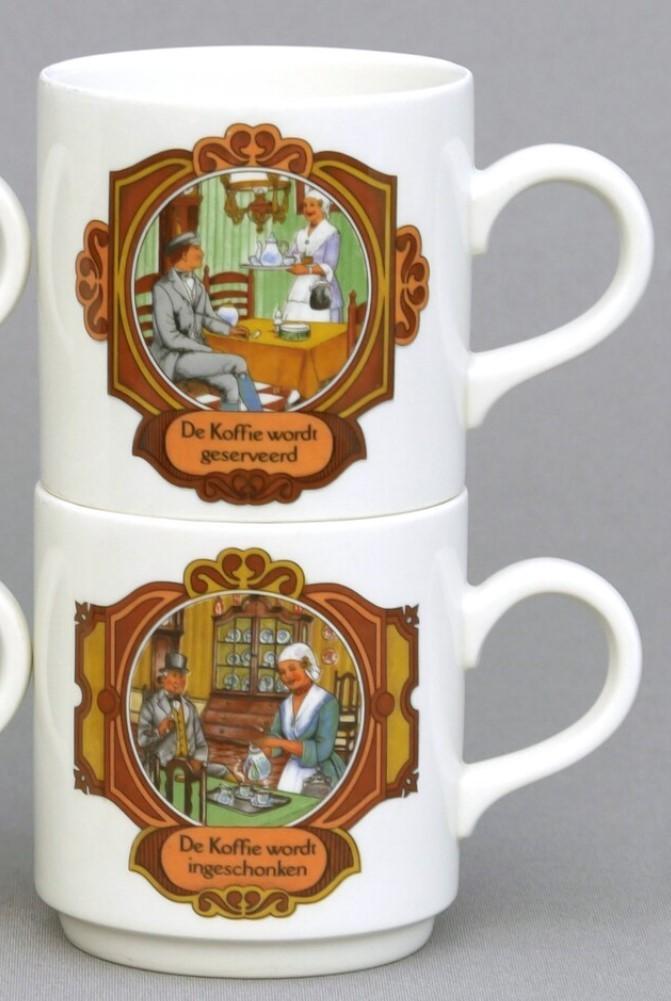 Villeroy & Boch, Douwe Egberts mokken, Huis en Inrichting, Keuken | Servies, Ophalen of Verzenden, Porselein, Overige stijlen