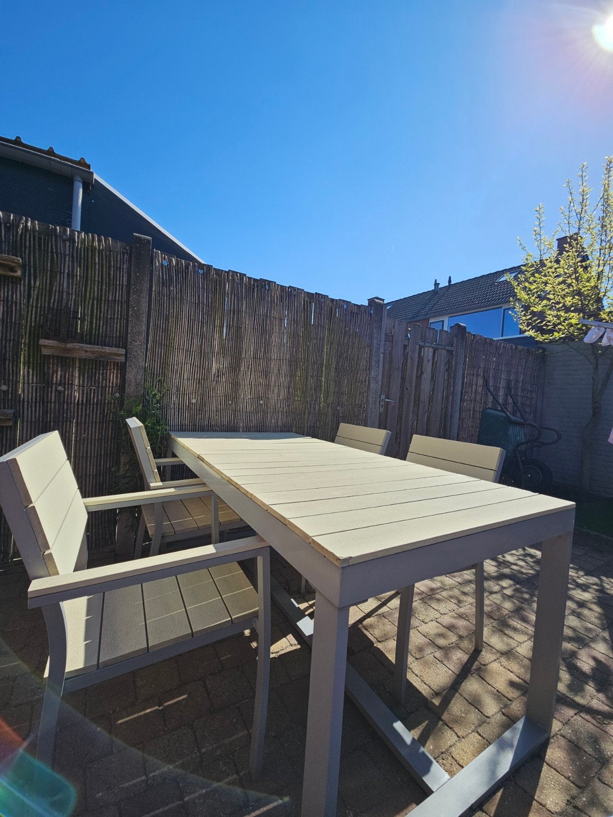 Mooie tuinset met tafel en stoelen, Ophalen, Gebruikt, Rechthoekig