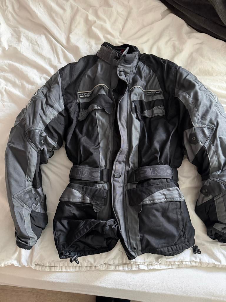 MQP Motorjas Textiel Zwart/Grijs - Maat XS, Motoren, Kleding | Motorkleding, Ophalen of Verzenden, Tweedehands, Heren, Jas | textiel