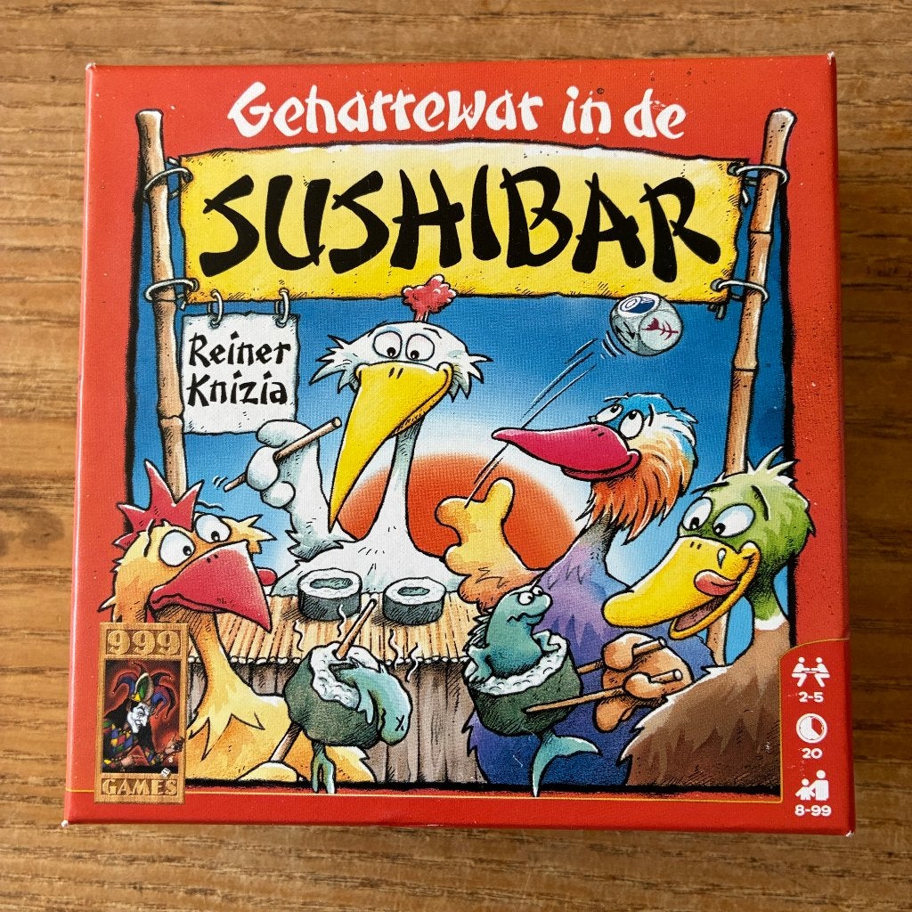 999 Games - Geharrewar in de sushibar (2-5 splrs, 8+jr) zgan, Een of twee spelers, Ophalen of Verzenden, Zo goed als nieuw, 999 Games
