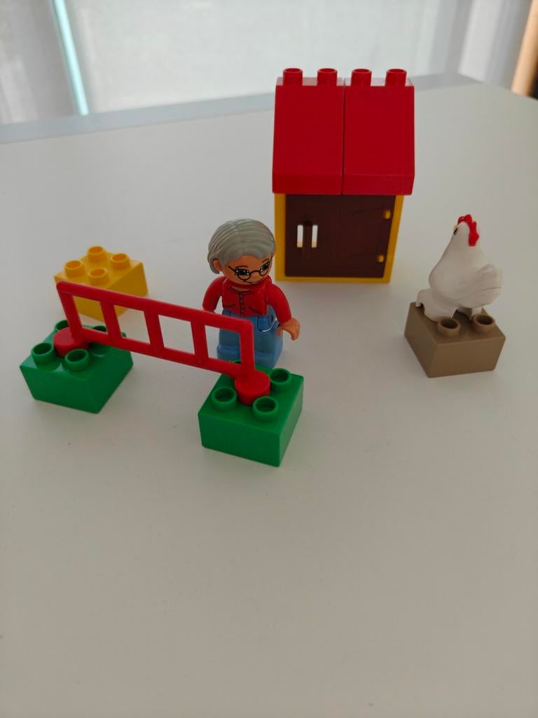 Duplo 5544 Oma met kippenhok en hekje, Inclusief minifiguren, Gebruikt, Ophalen of Verzenden, Duplo