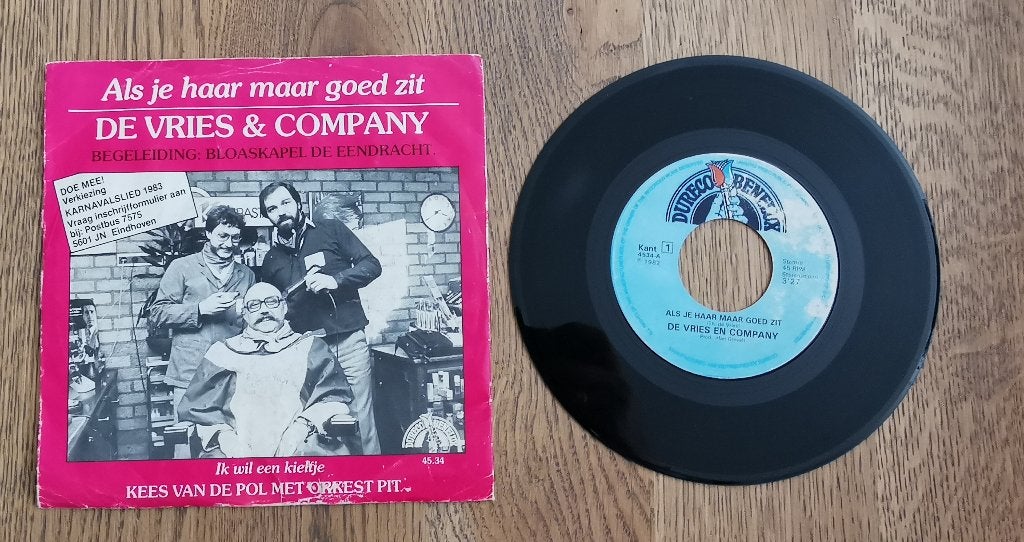 Single De Vries & Company - Als je haar maar goed zit, Ophalen of Verzenden, Gebruikt, Overige formaten, Levenslied of Smartlap