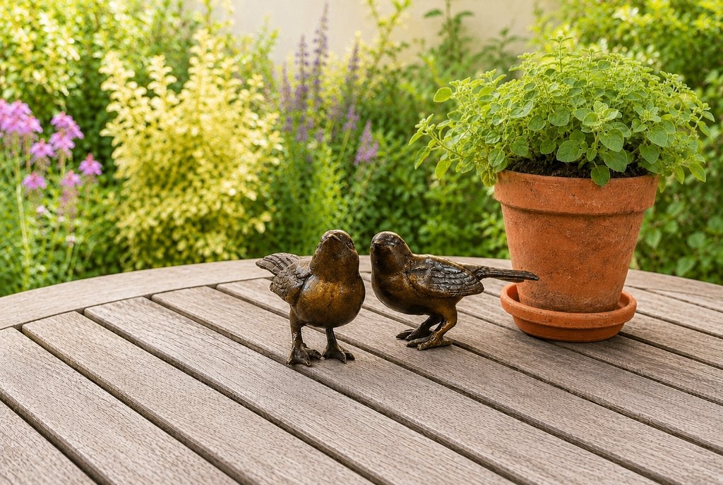2 MUSJES / BRONS / vogel