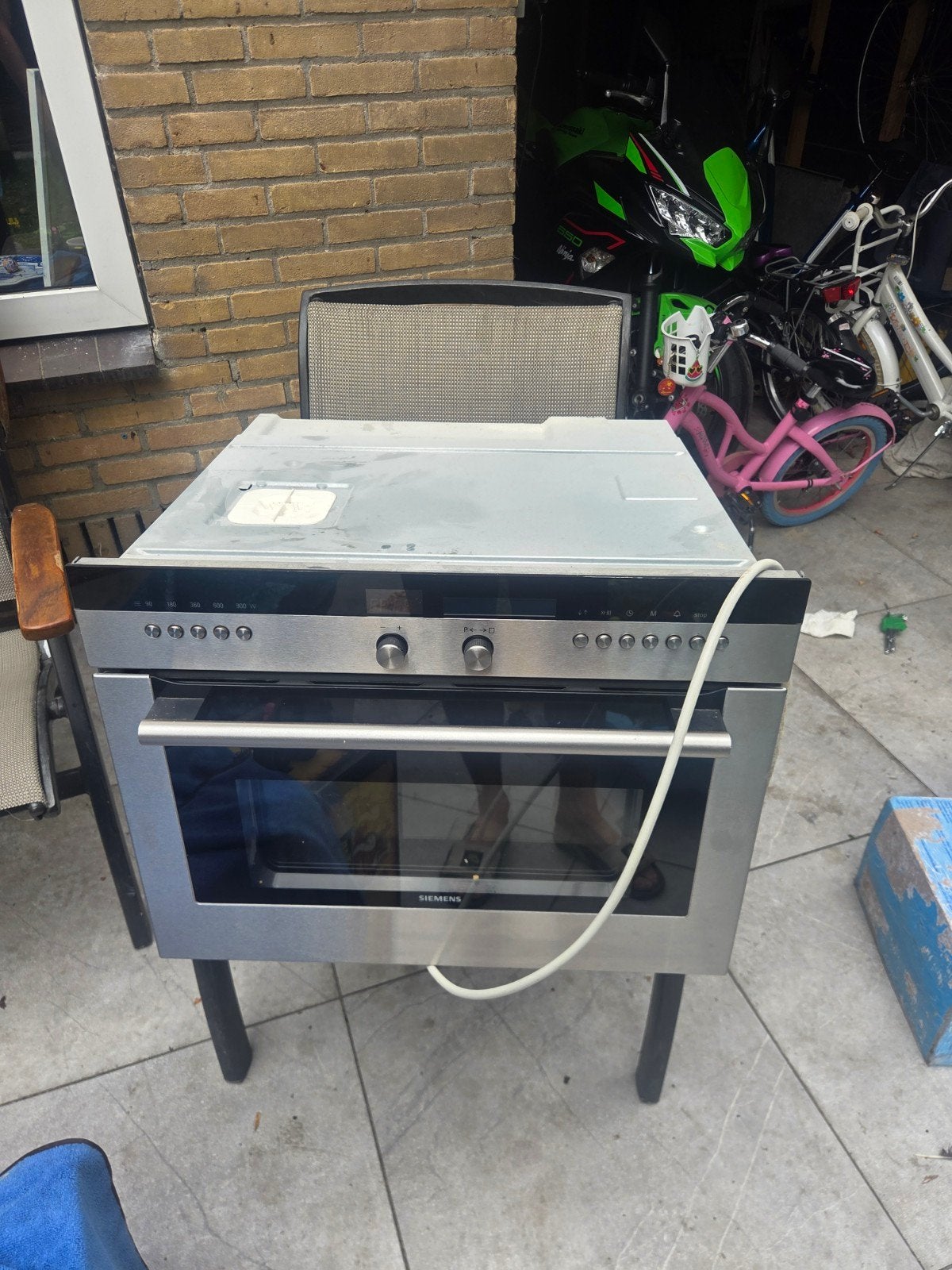 Siemens Combi-oven met gebarsten scherm, werkt perfect, Ophalen