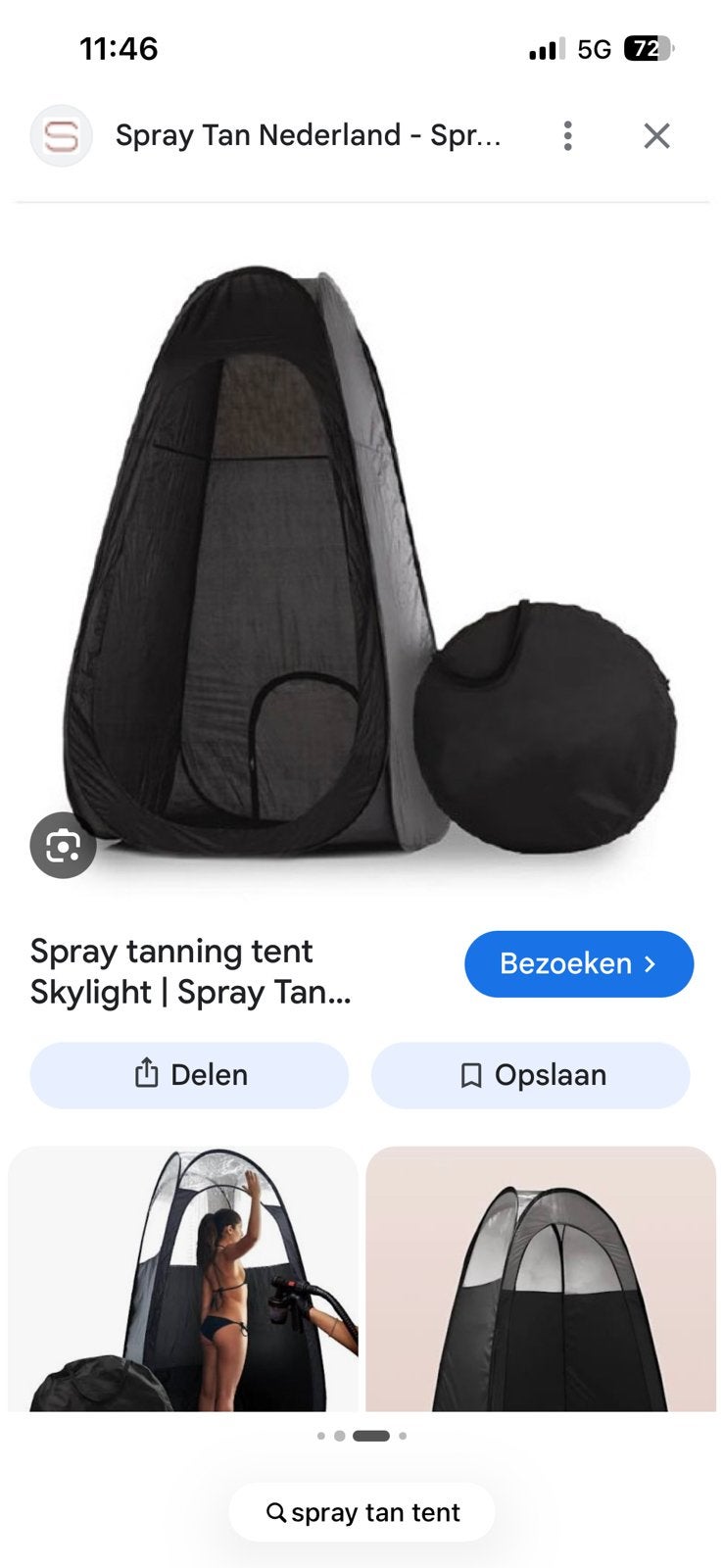 Spray tan tent, Diensten en Vakmensen, Schoonheidsspecialisten | Overige, Huidbehandeling