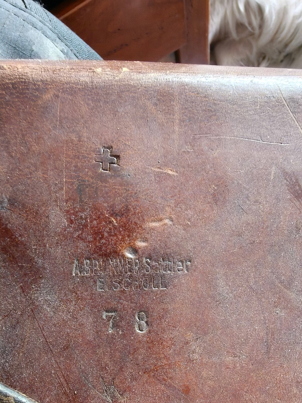 Oude stevige vintage munitie tas van leer, Ophalen of Verzenden