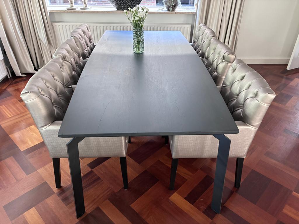 Eettafel 220cm, Huis en Inrichting, Tafels | Eettafels, 100 tot 150 cm, 200 cm of meer, Ophalen of Verzenden, Zo goed als nieuw