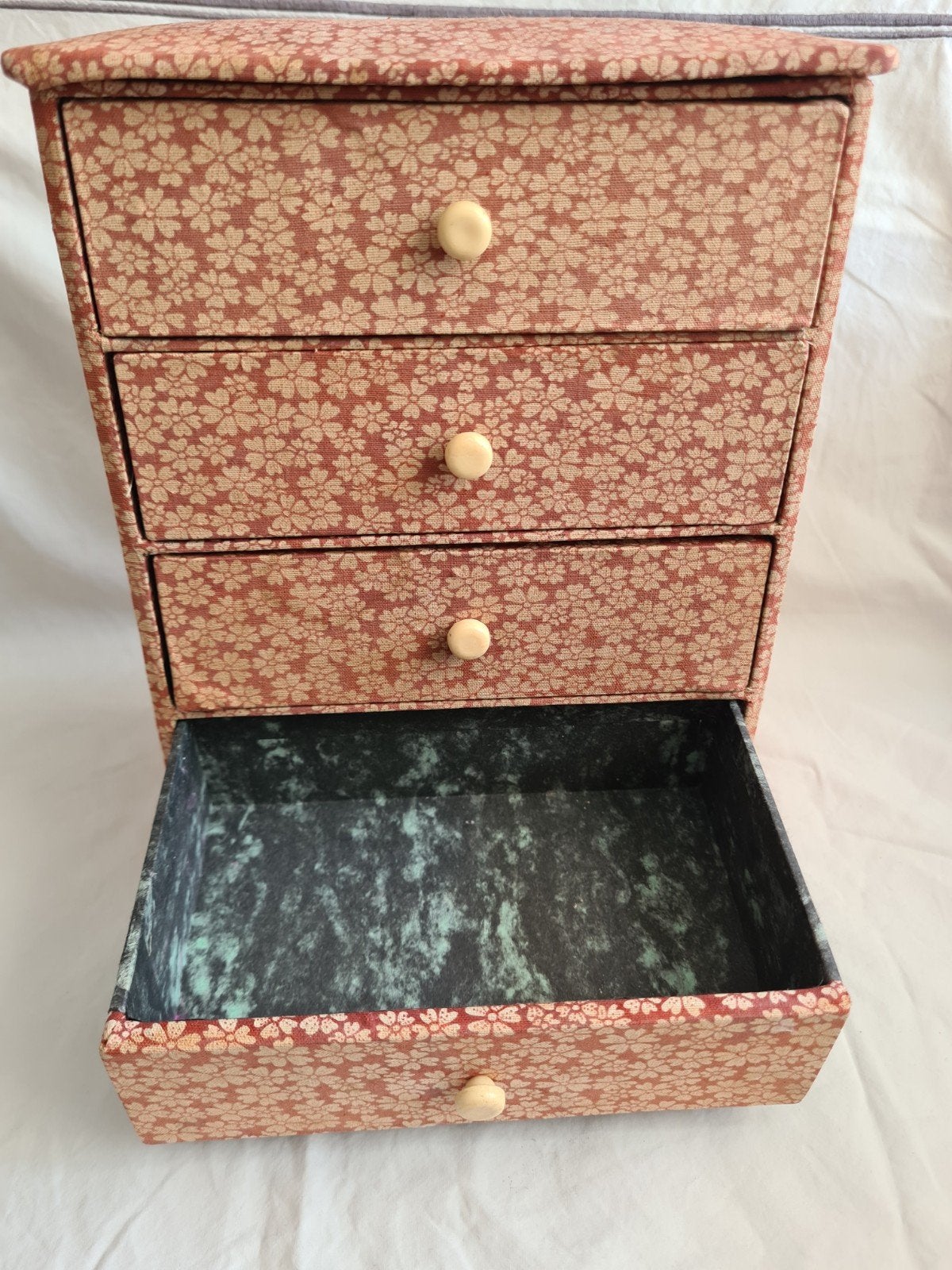 Vintage Laden kast met bloemen print, Ophalen of Verzenden, Gebruikt