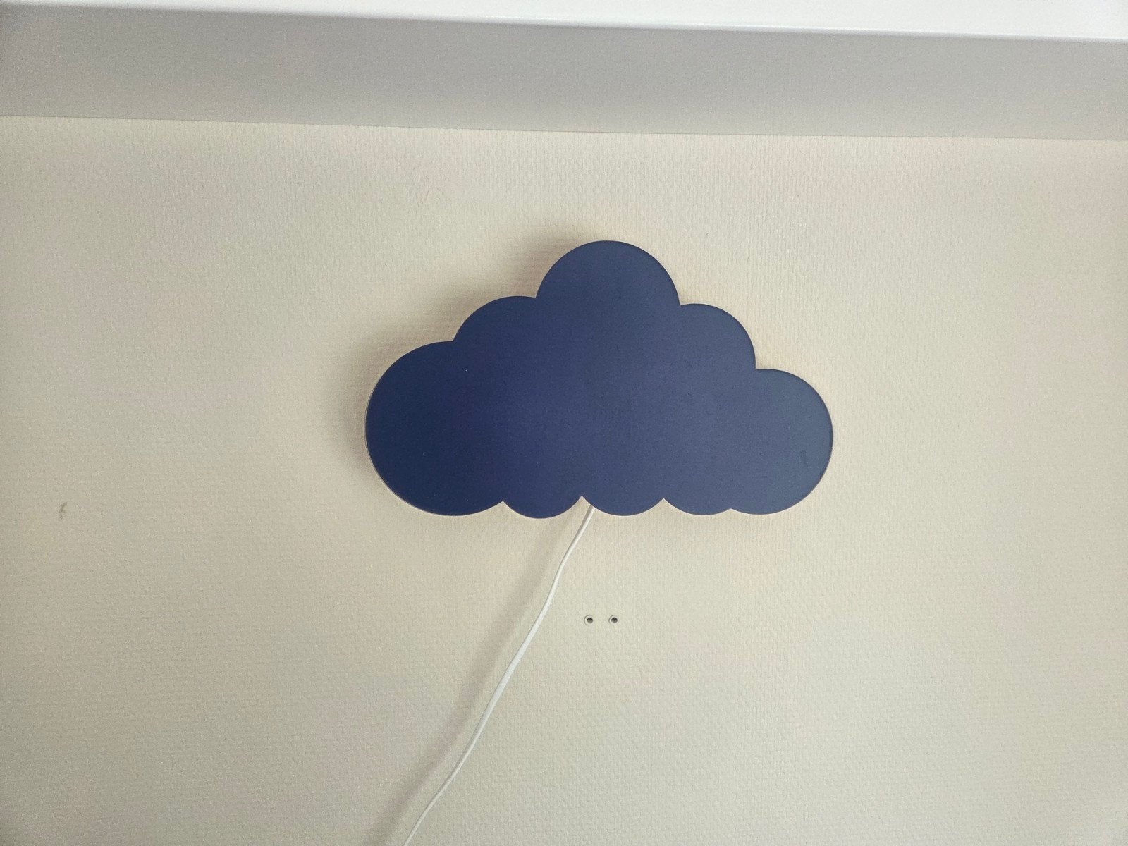 Nachtlampje Wolk - Blauw, Ophalen of Verzenden, Gebruikt, Hout, Blauw