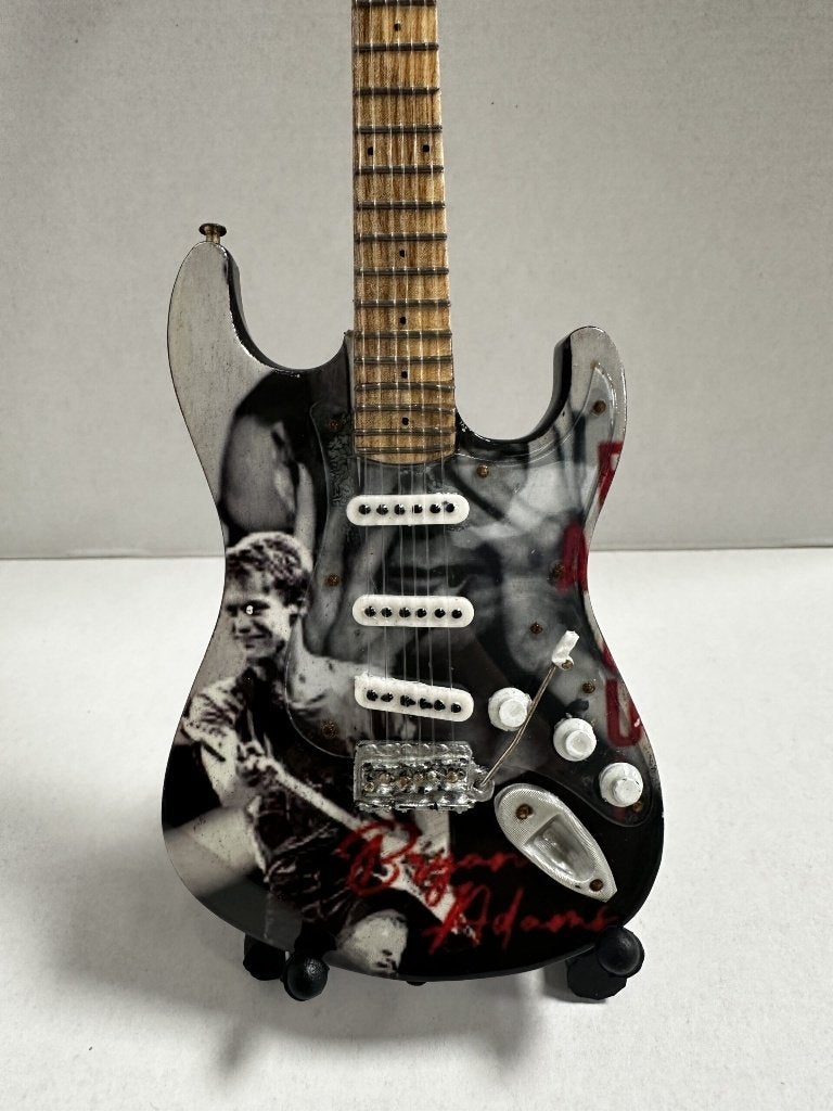 Brian Adams foto miniatuur gitaar 25cm mini guitar decoratie, Info@deconoord.nl, Deco Noord, Nieuw, Ophalen of Verzenden