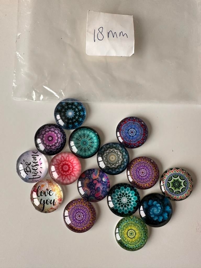 18mm Cabochons voor Sieraden Maken - Diverse Designs, Hobby en Vrije tijd, Kralen en Sieraden maken, Ophalen of Verzenden, Nieuw