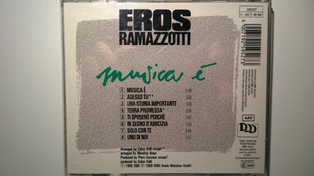 Eros Ramazzotti - Musica E, Ophalen of Verzenden, Zo goed als nieuw, Pop, Album