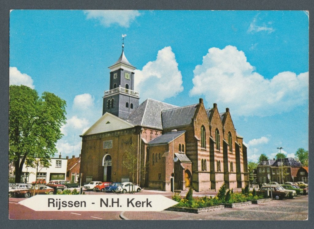 Rijssen - NH Kerk, met mooie oude auto's, Ophalen of Verzenden, 1960 tot 1980, Ongelopen, Overijssel