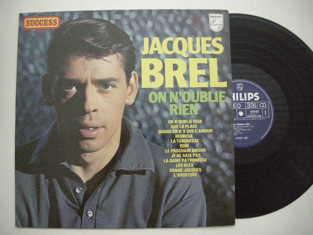 Jacques Brel On N'oublie Rien - LP vinyl zgan, Ophalen, Zo goed als nieuw, 12 inch, LP