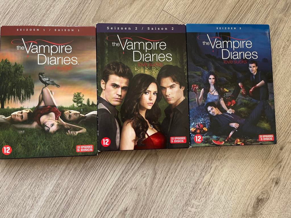 The Vampire Diaries Seizoen 1, 2 & 3 DVD Boxset, Gebruikt, Boxset, Science Fiction en Fantasy, Ophalen of Verzenden