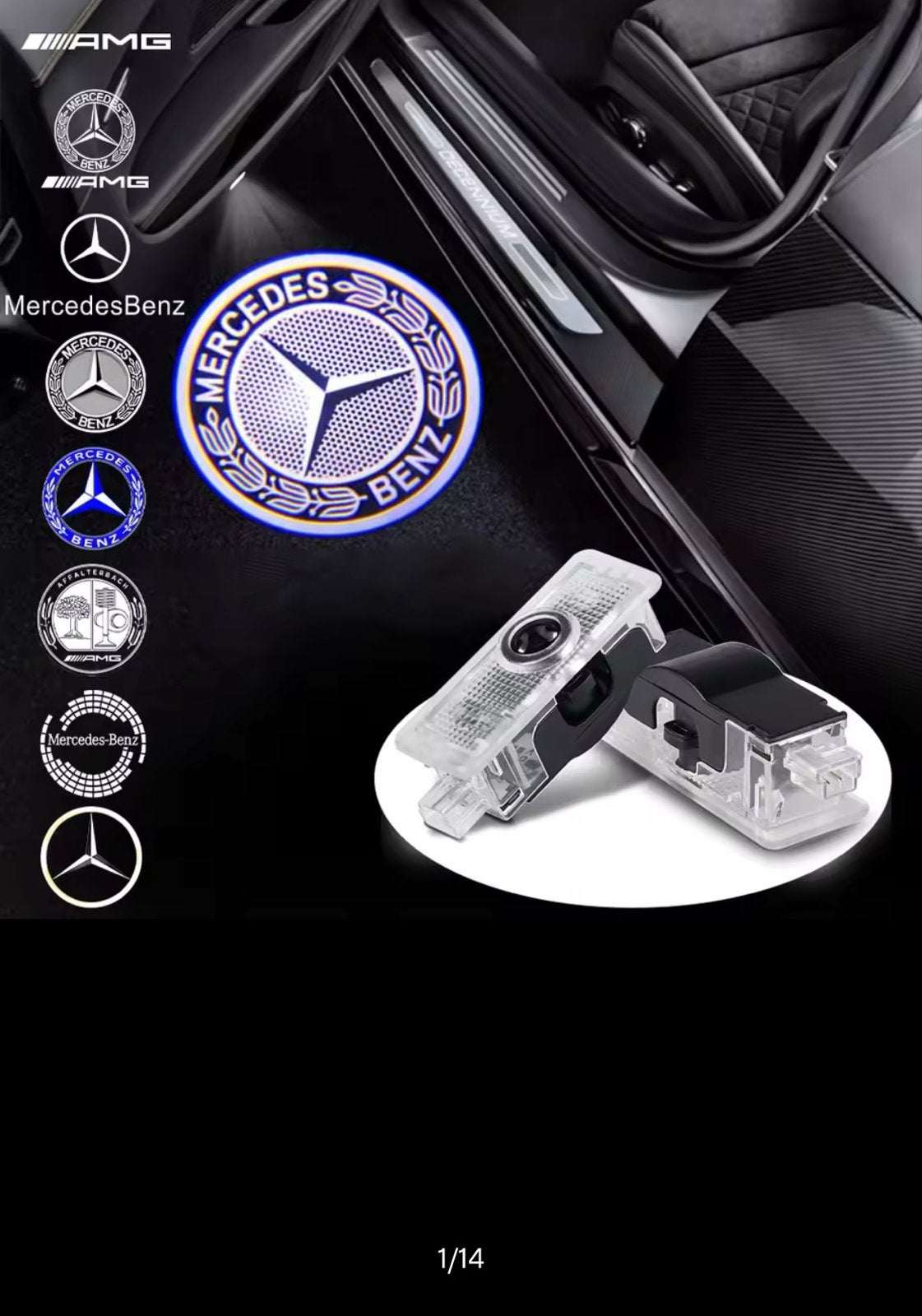 Mercedes Benz AMG LED Deur Logo Projector Verlichting, Ophalen of Verzenden, Nieuw