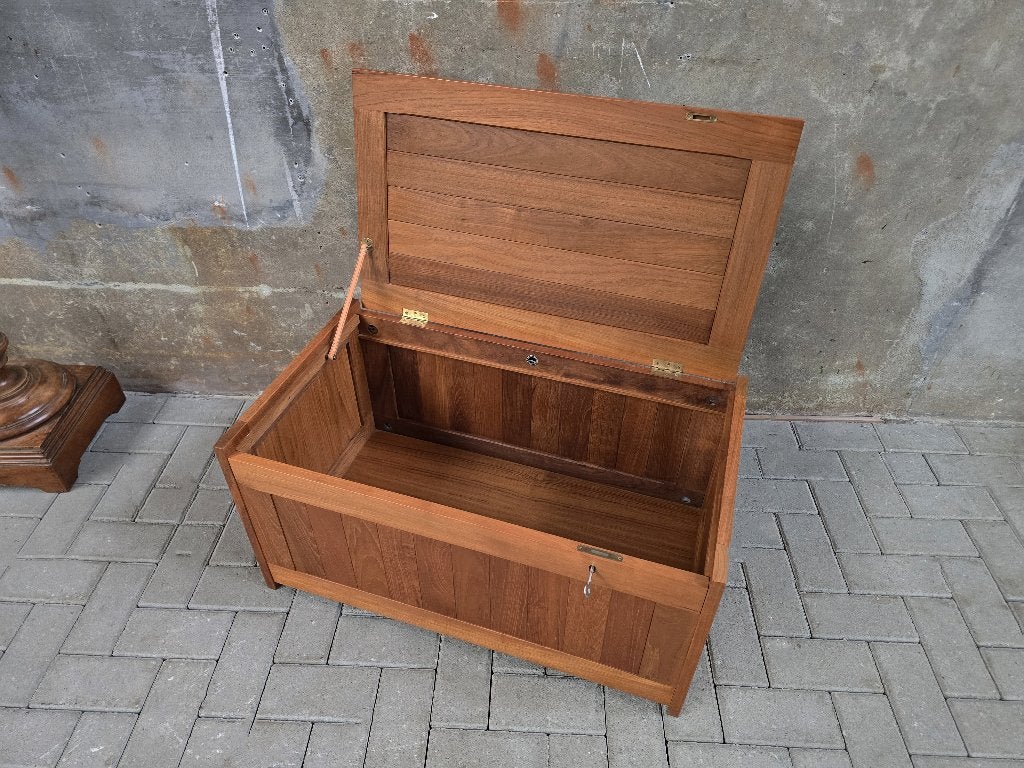 Deens Design Teak Hout Deken Kist | Jaren 80 Vintage, Gebruikt, Teakhout, Minder dan 50 cm, Ophalen of Verzenden