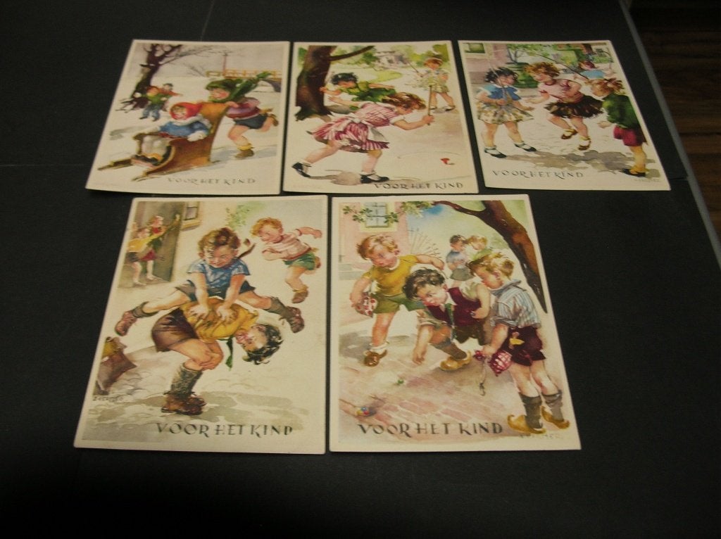 Voor het Kind ansichtkaarten 1953 kinderkaarten, Ophalen of Verzenden, 1940 tot 1960, Ongelopen, Kinderen