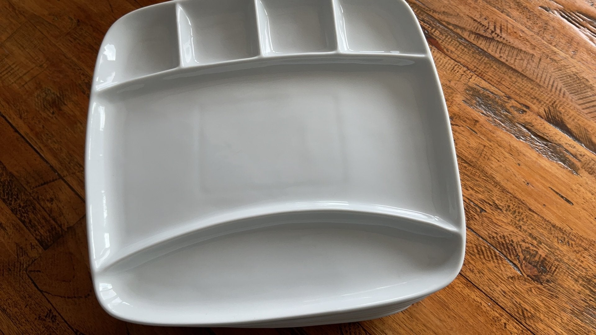 Witte vierkante gourmet borden, Huis en Inrichting, Keuken | Servies, Ophalen, Zo goed als nieuw, Bord(en), Modern