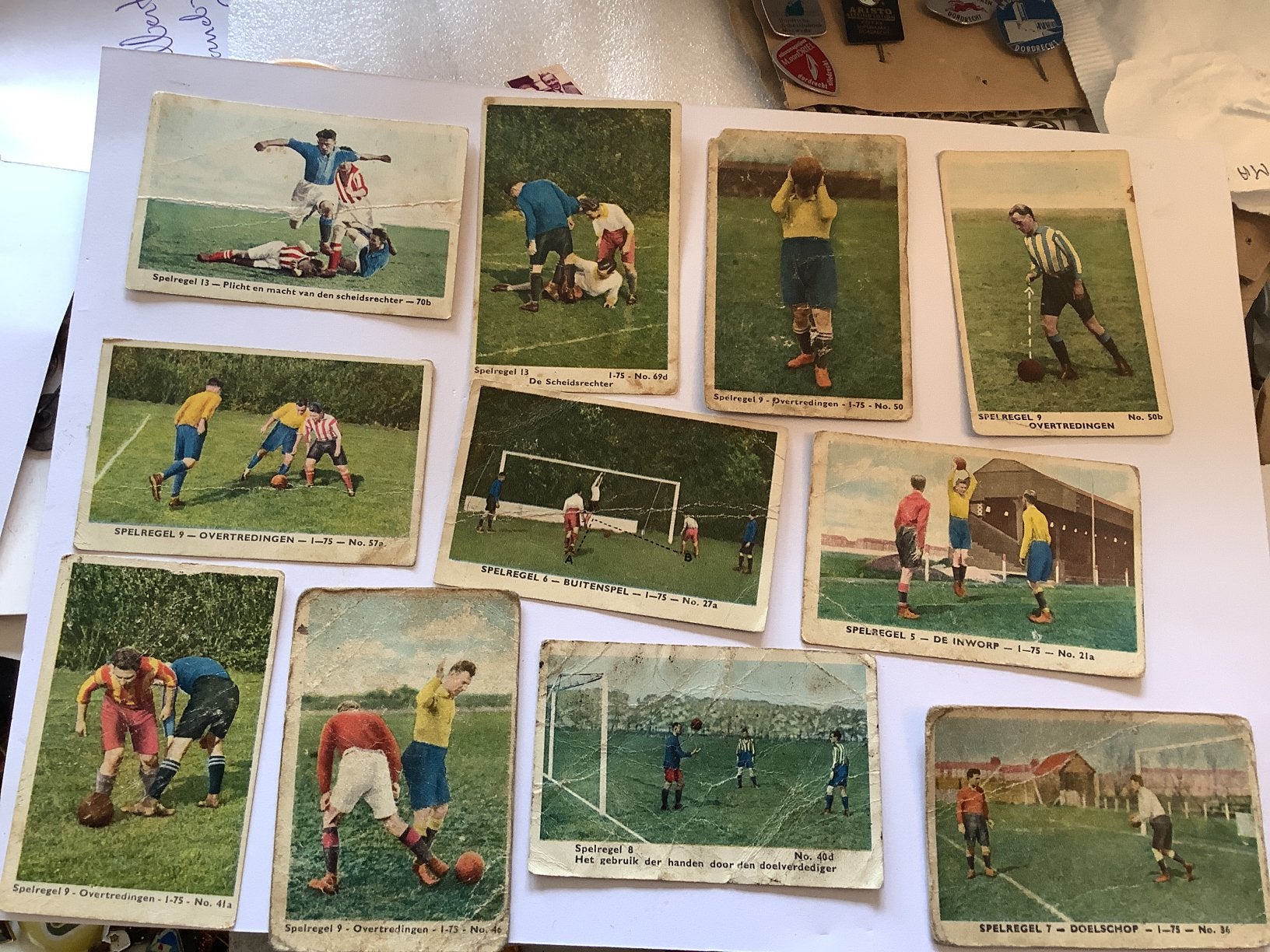 11 oude plaatjes spelregels, Ophalen of Verzenden, Gebruikt, Poster, Plaatje of Sticker