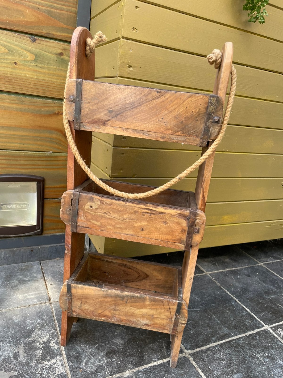 Houten rek, vintage, Ophalen, Gebruikt