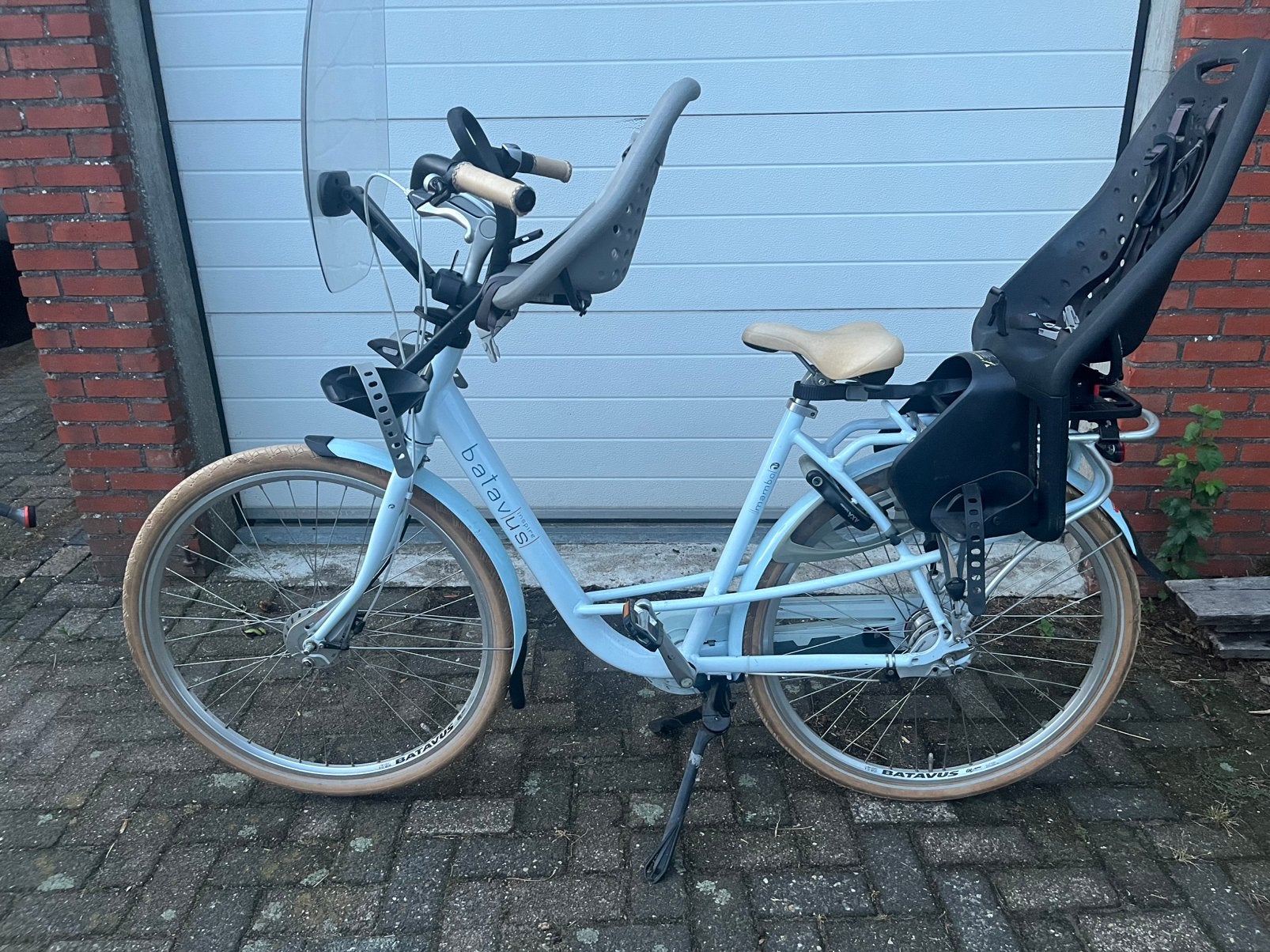 Batavus mambo met yepp voor- en achterzitje, Ophalen, 2 zitjes, Zo goed als nieuw, Batavus