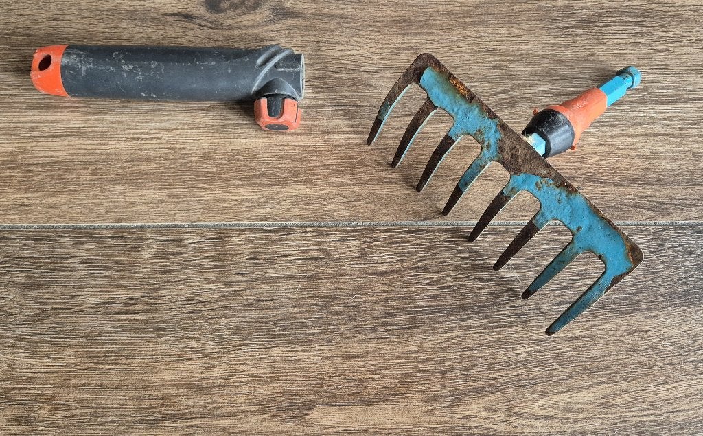 Gardena combisysteem handgreep en hark, Ophalen of Verzenden, Gebruikt, Hark, Gardena