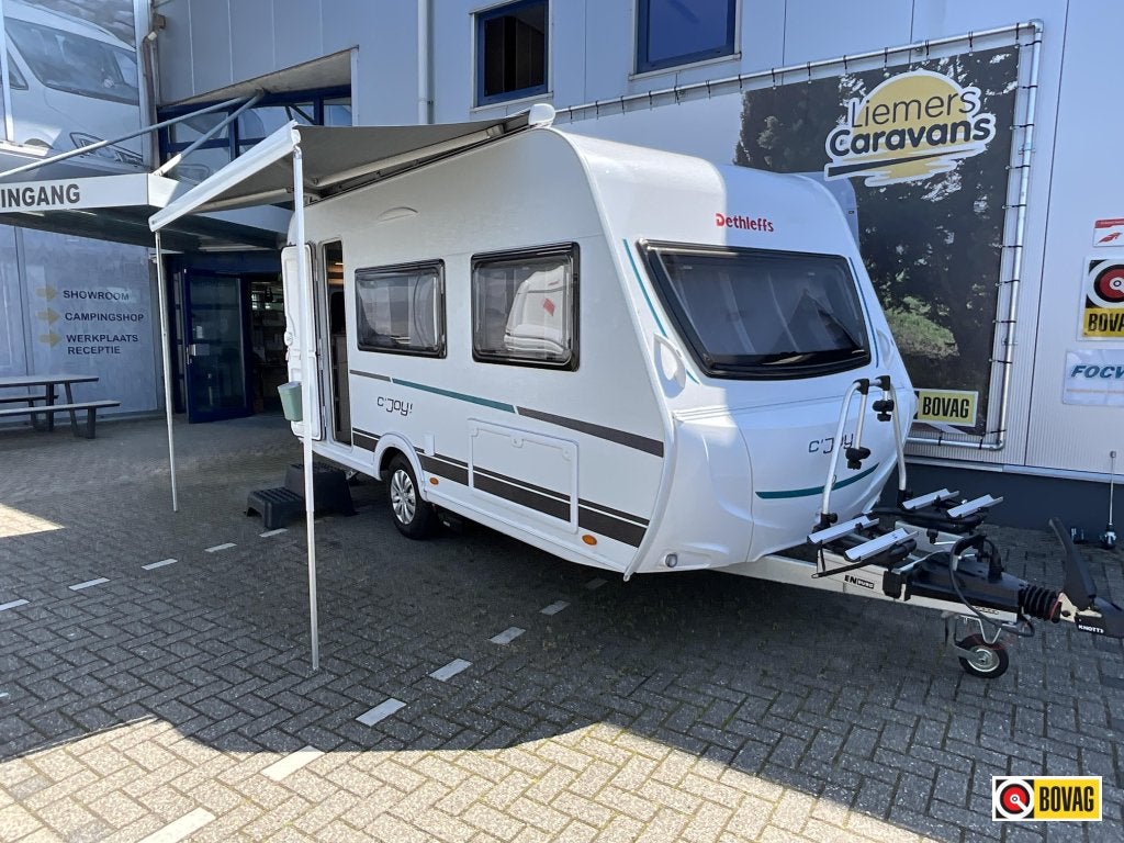 Dethleffs C'Joy 420 QSH MOVER-LUIFEL-VOORTENT, Caravans en Kamperen, Caravans, Bedrijf, Treinzit, Dethleffs, 5 tot 6 meter