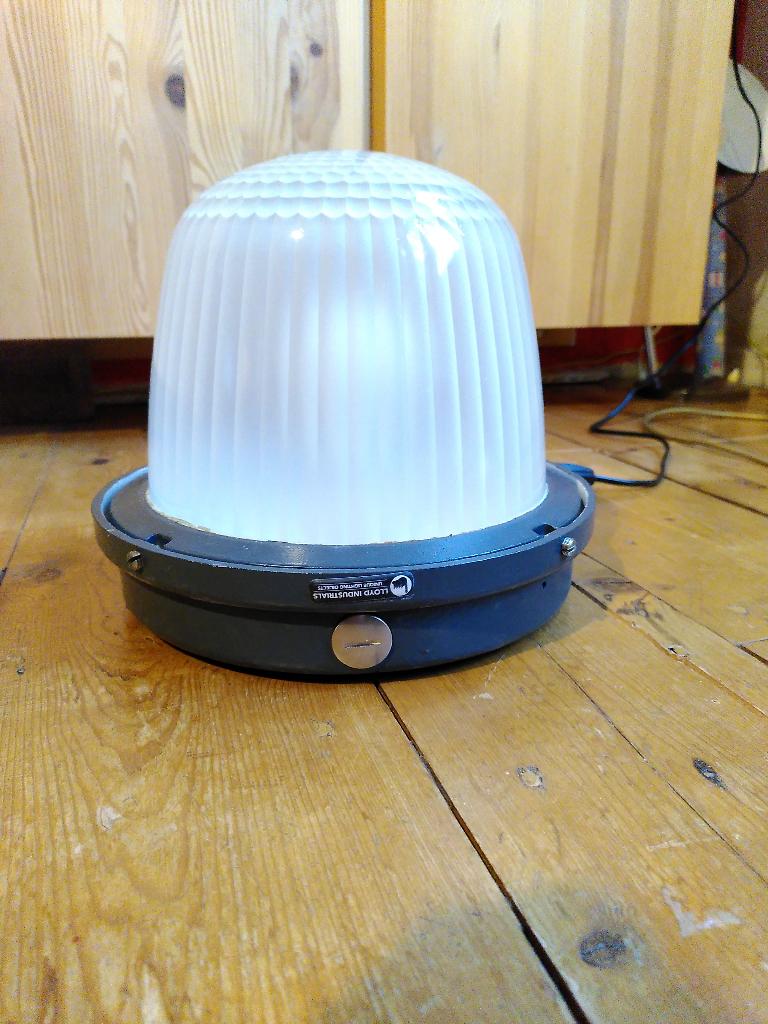 vintage tafellamp holofaan, Gebruikt, Ophalen of Verzenden, Glas, Minder dan 50 cm