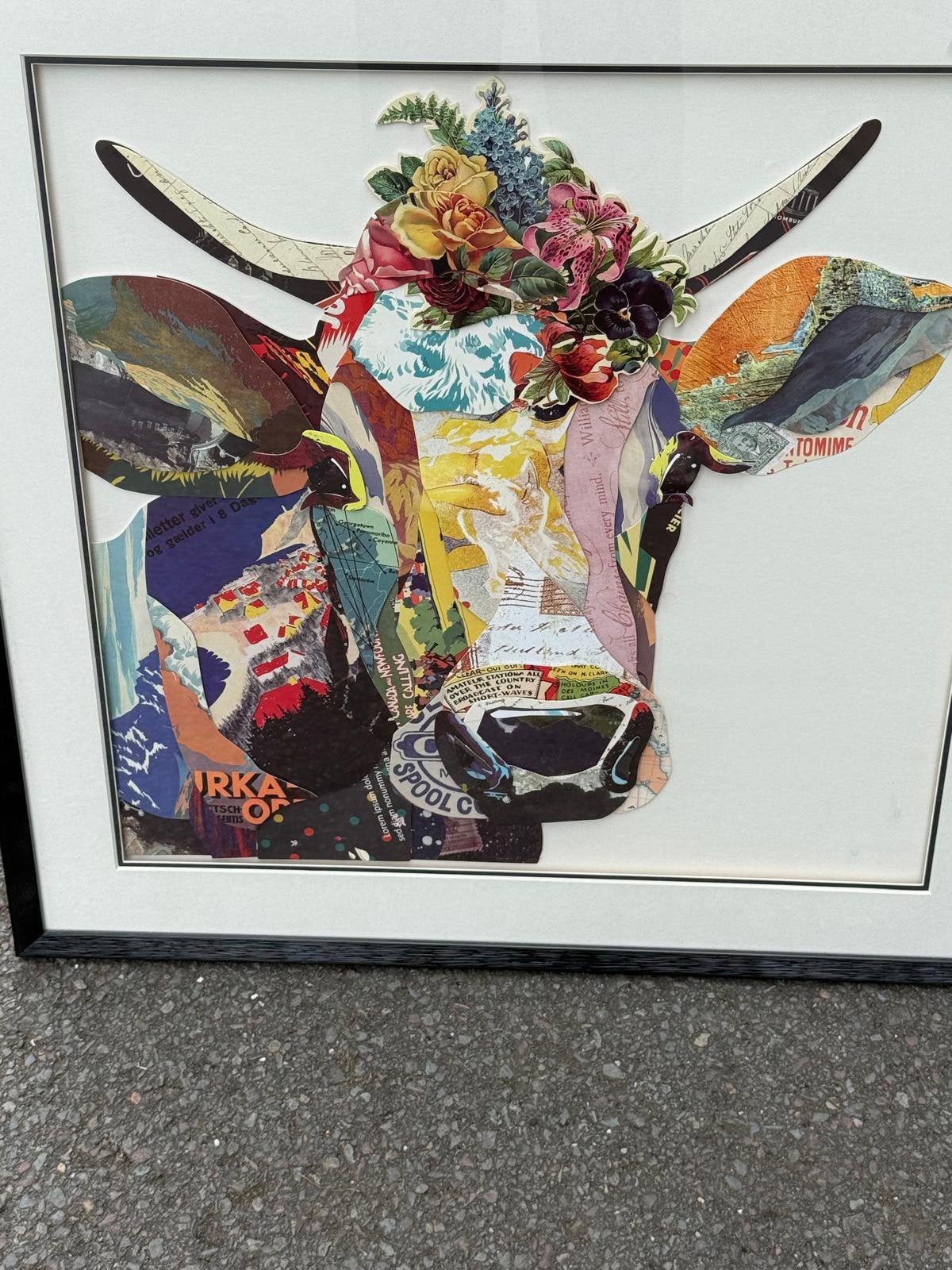 3D koeien schilderij, Ophalen