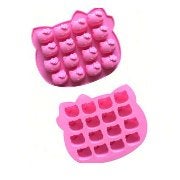 Hello Kitty ijsblokjesvorm - Roze siliconen, Huis en Inrichting, Overige typen, Nieuw, Ophalen of Verzenden, Roze