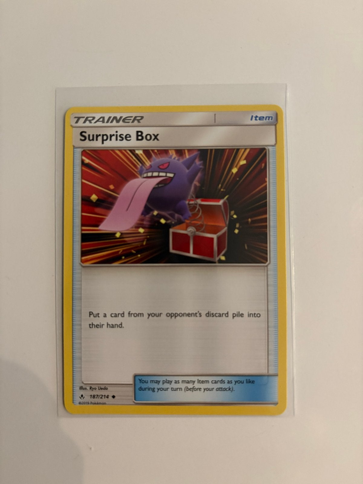 Pokemon TCG: Surprise Box - Trainer Kaart - Gengar, Ophalen of Verzenden, Zo goed als nieuw, Losse kaart