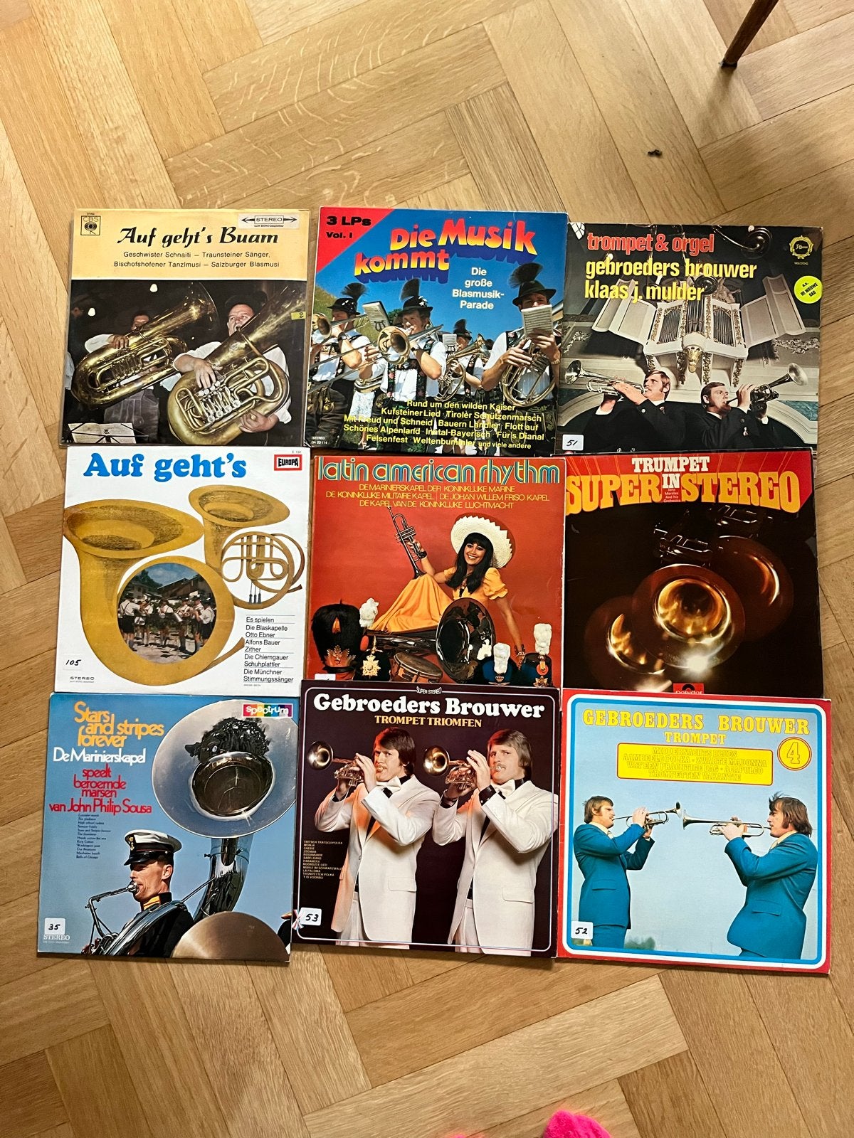 Diverse LP's: Gebroeders Brouwer, Blaasmuziek, Ophalen, Gebruikt, 12 inch, LP