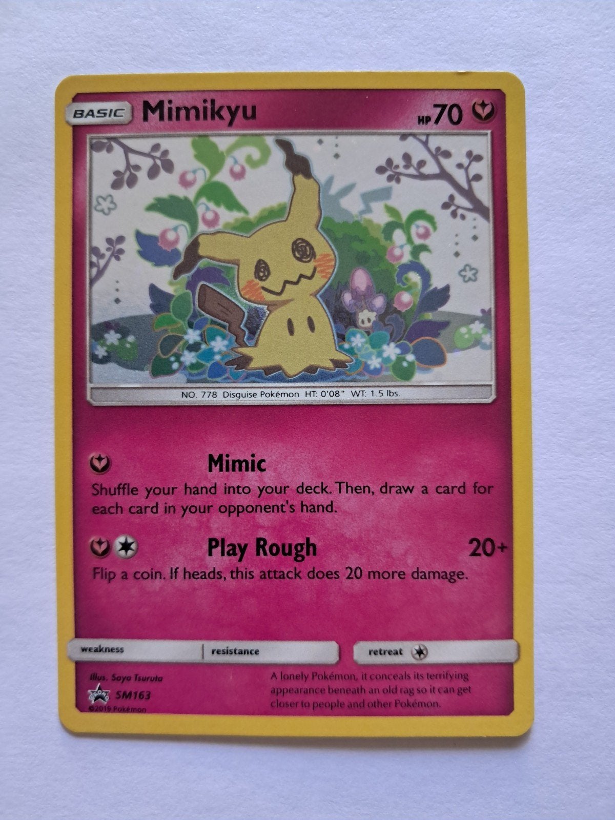 Mimikyu SM163 Promo, Ophalen of Verzenden, Zo goed als nieuw, Losse kaart, Foil