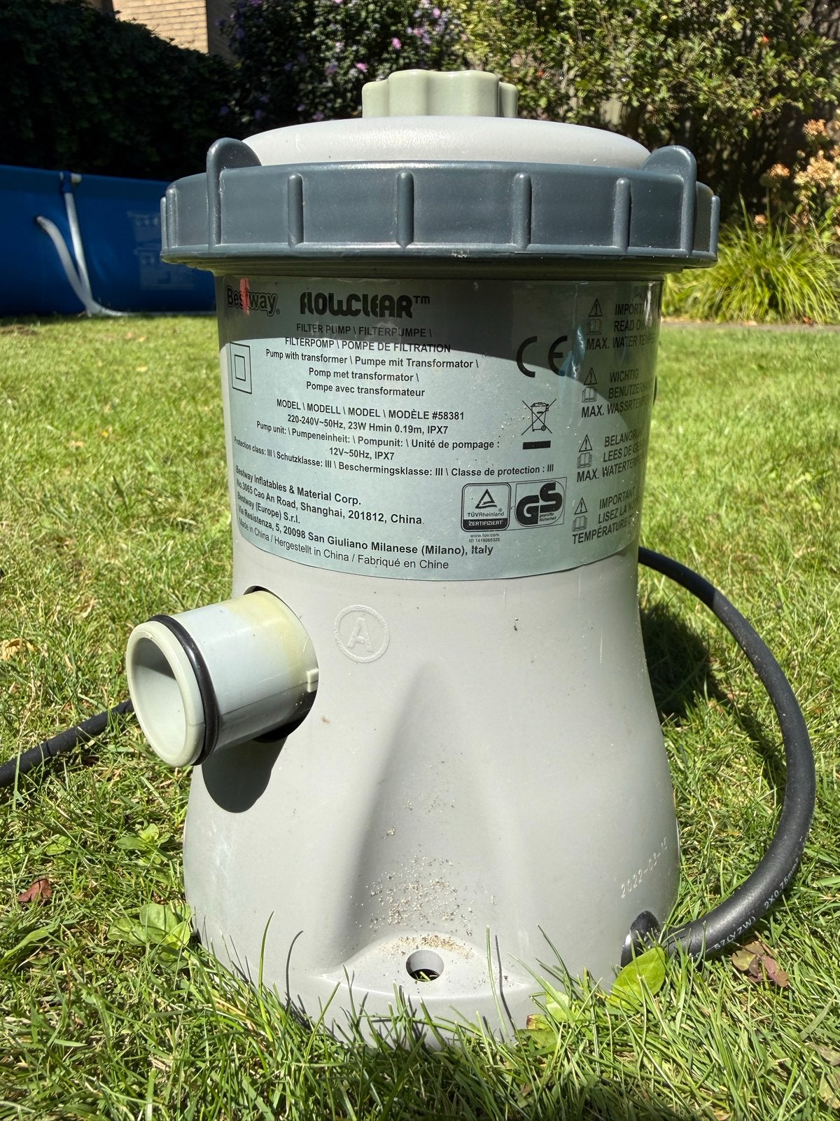 Bestway Flowclear filterpomp zwembadpomp met toebehoren, Ophalen of Verzenden, Gebruikt, Zwembadpomp