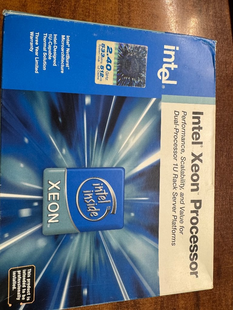 Intel Xeon Processor 2.40GHz - Dual-Processor 1U Rack Server, Ophalen of Verzenden, Intel