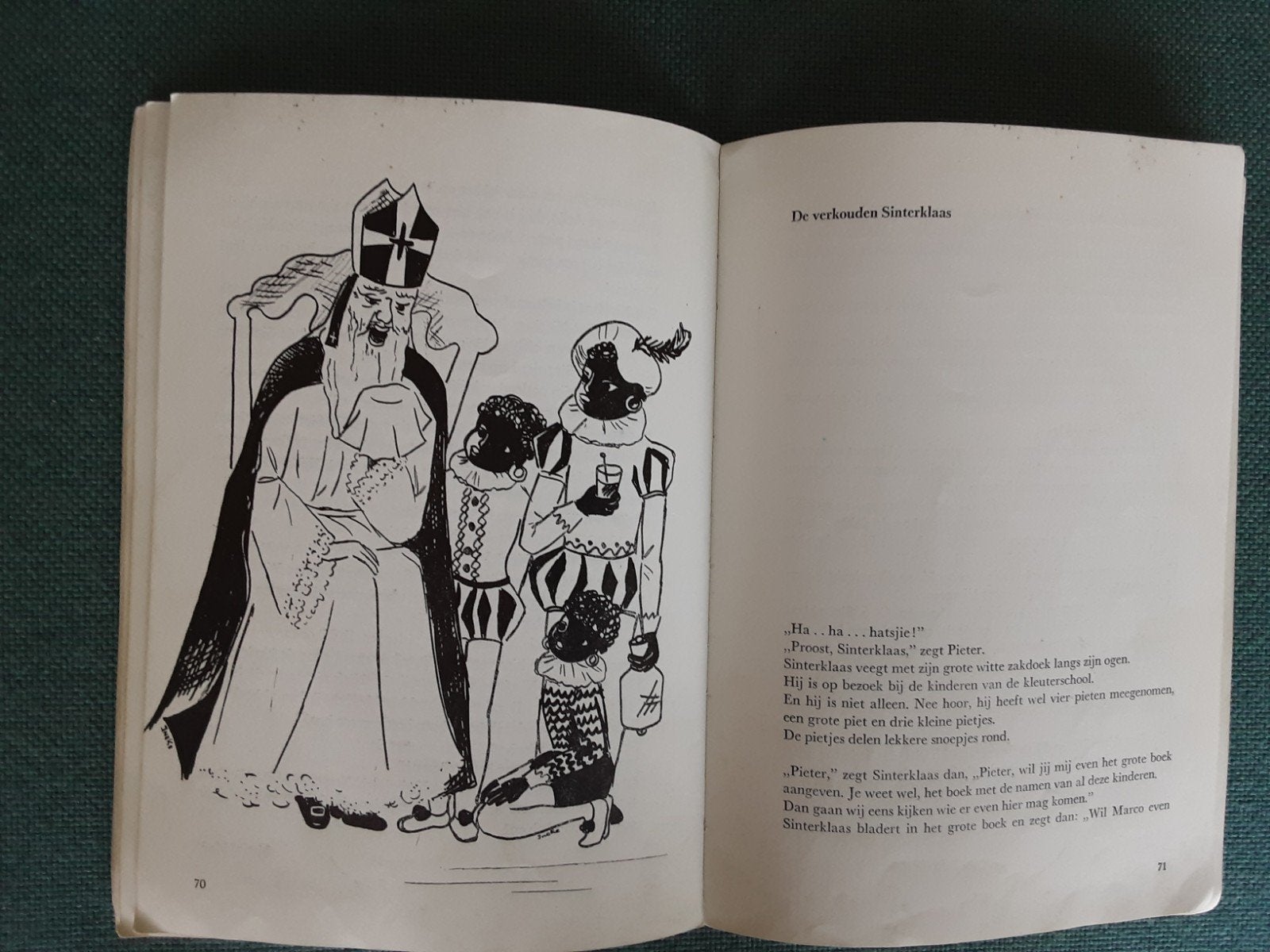 Oud sinterklaasboekje 1966 knipoogjes van sint en piet teab, Ophalen of Verzenden, Gebruikt