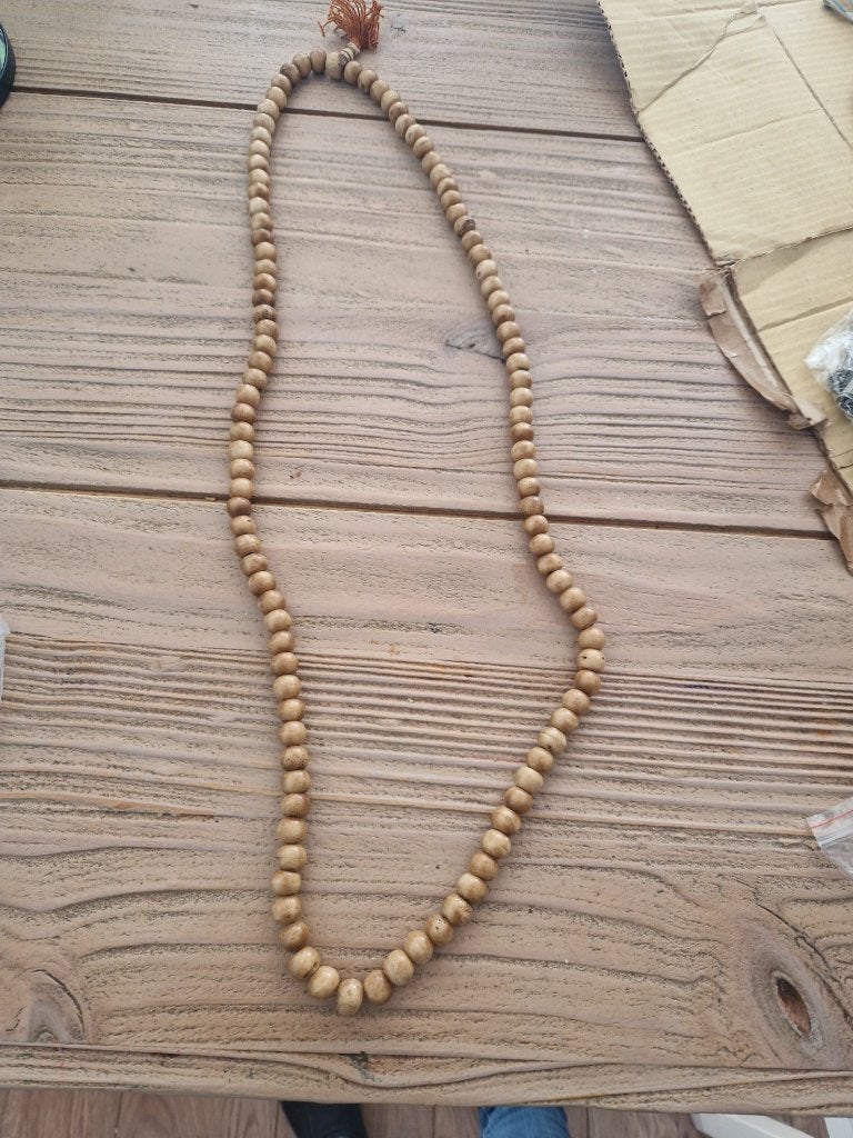 Nepalese mala, ronde, stenen kralen. Groot., Ophalen of Verzenden