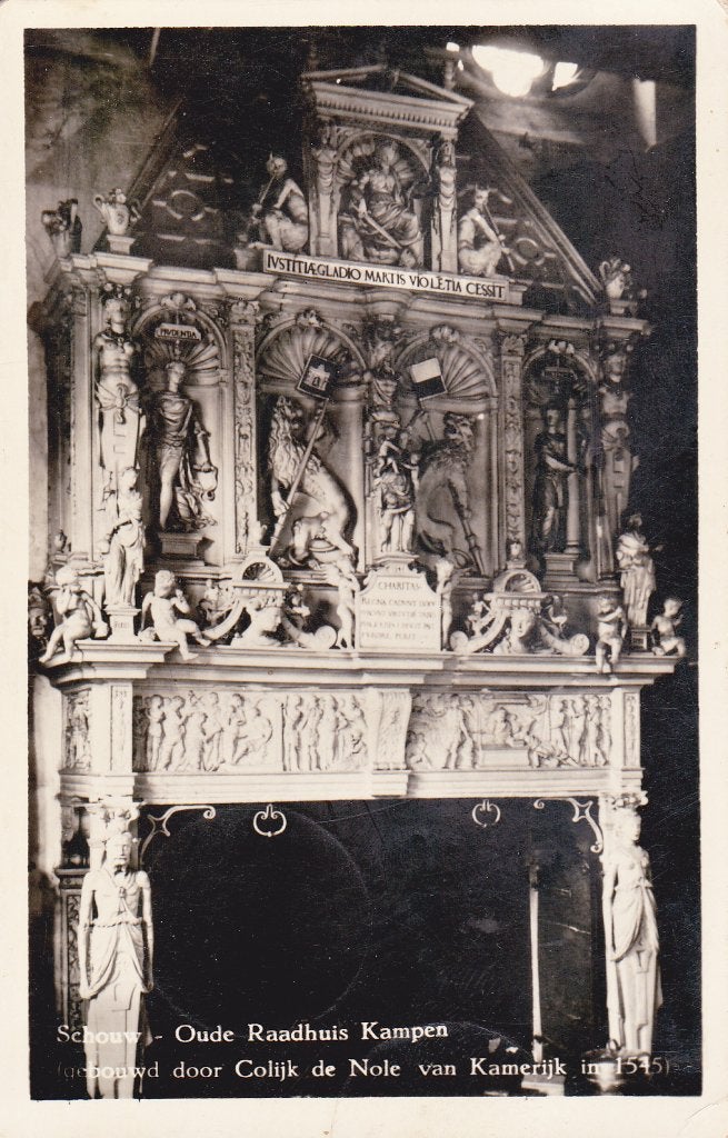 01559 Kampen - Schouw Oude Raadhuis - gel. 1955, Verzenden, 1940 tot 1960, Gelopen, Overijssel