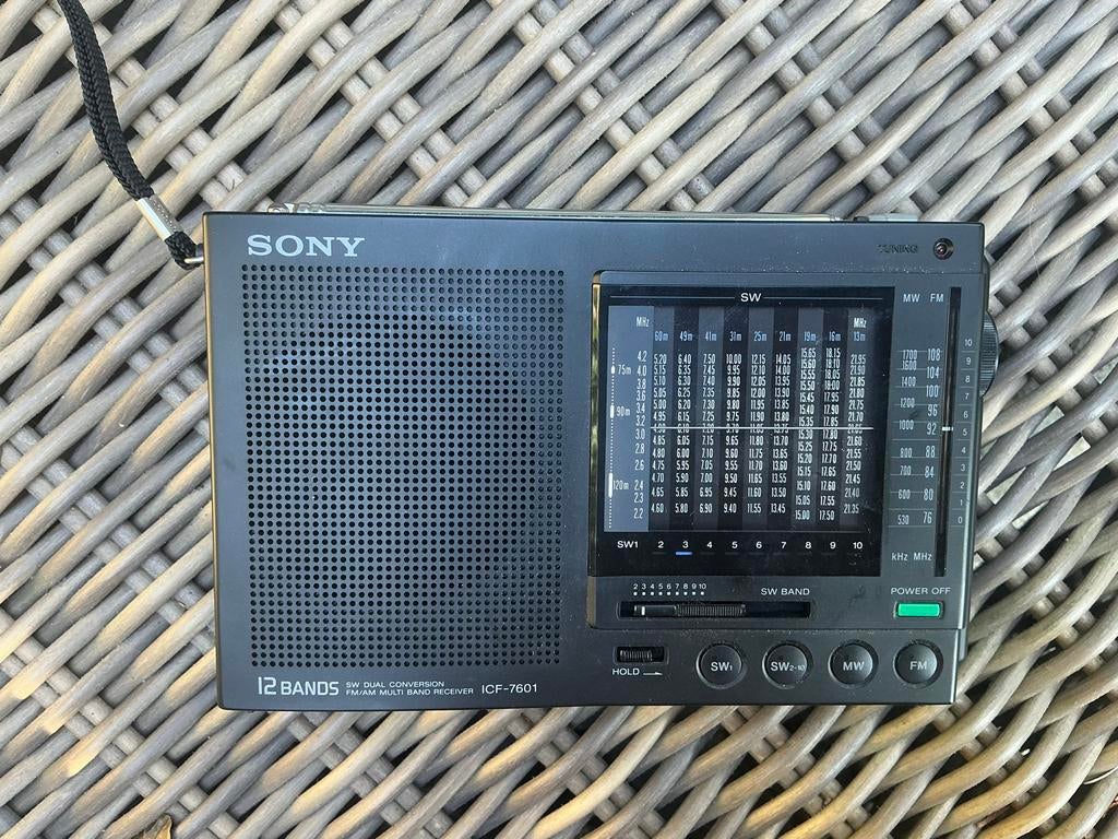 Oude Sony radio ICF-7601, vintage, Audio, Tv en Foto, Radio's, Gebruikt, Radio, Ophalen of Verzenden