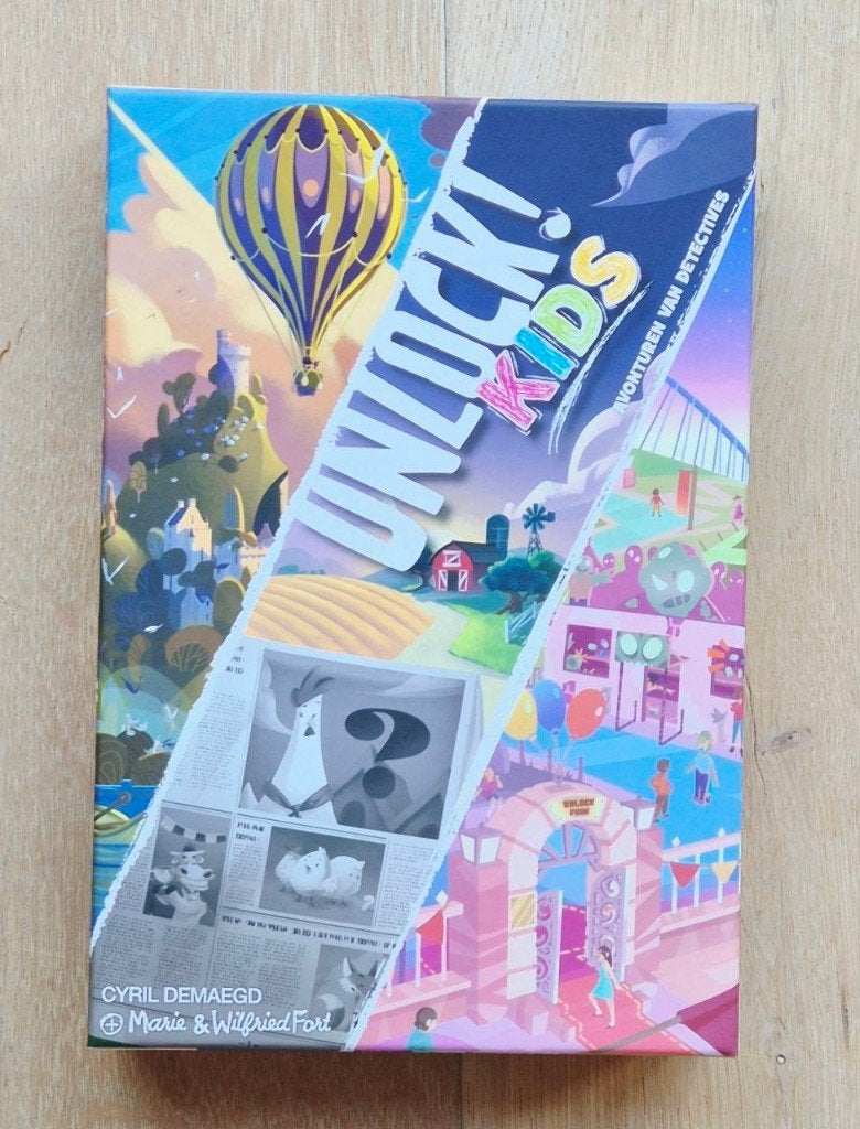 Unlock! Kids. Avonturen van Detectives - Bordspel, Een of twee spelers, Ophalen of Verzenden, Zo goed als nieuw, Space Cowboys