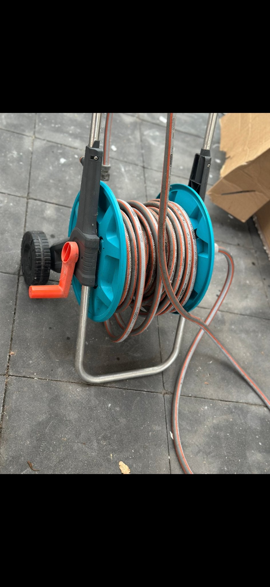 Gardena tuinslang met verrijdbare haspel - 20m, Ophalen, Gebruikt, Tuinslanghaspel