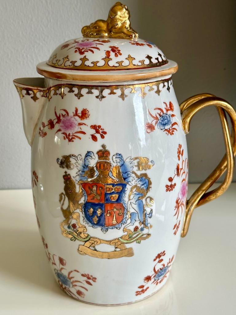 Chinese chocolade pot koffiepot porselein, Ophalen of Verzenden