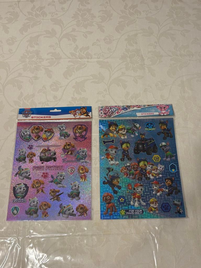 Paw Patrol Stickers - 2 Vellen met Glittereffect, Ophalen of Verzenden, Nieuw, Meerdere stickers