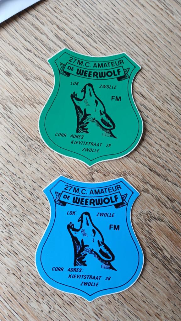 Sticker piraat amateurzender 27mc DE Weerwolf ZWOLLE, Verzamelen, Stickers, Ophalen of Verzenden, Zo goed als nieuw