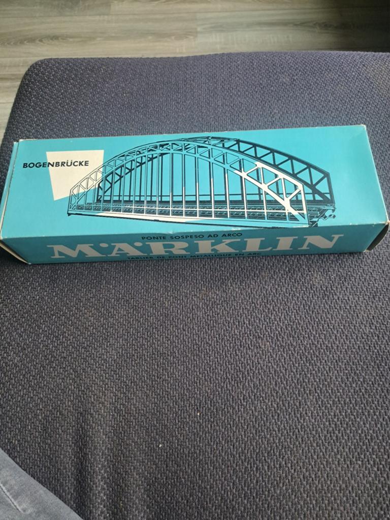 Marklin brug modelnr 7163 metaal/blik, Hobby en Vrije tijd, Modeltreinen | H0, Wisselstroom, Gebruikt, Brug, Tunnel of Gebouw